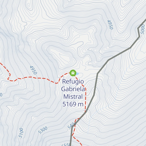 Map of Refugio Gabriela Mistral