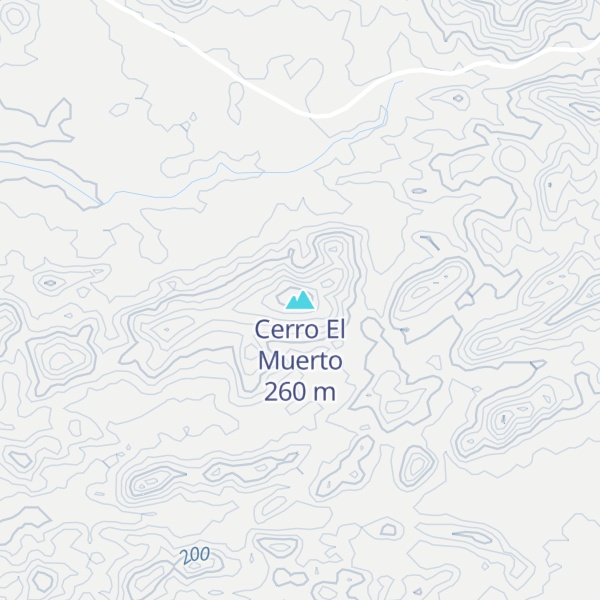 Map of Cerro El Muerto