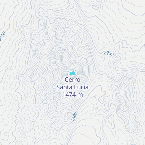 Map of Cerro Santa Lucía