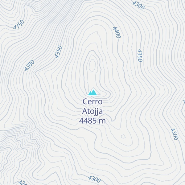 Map of Cerro Atojja
