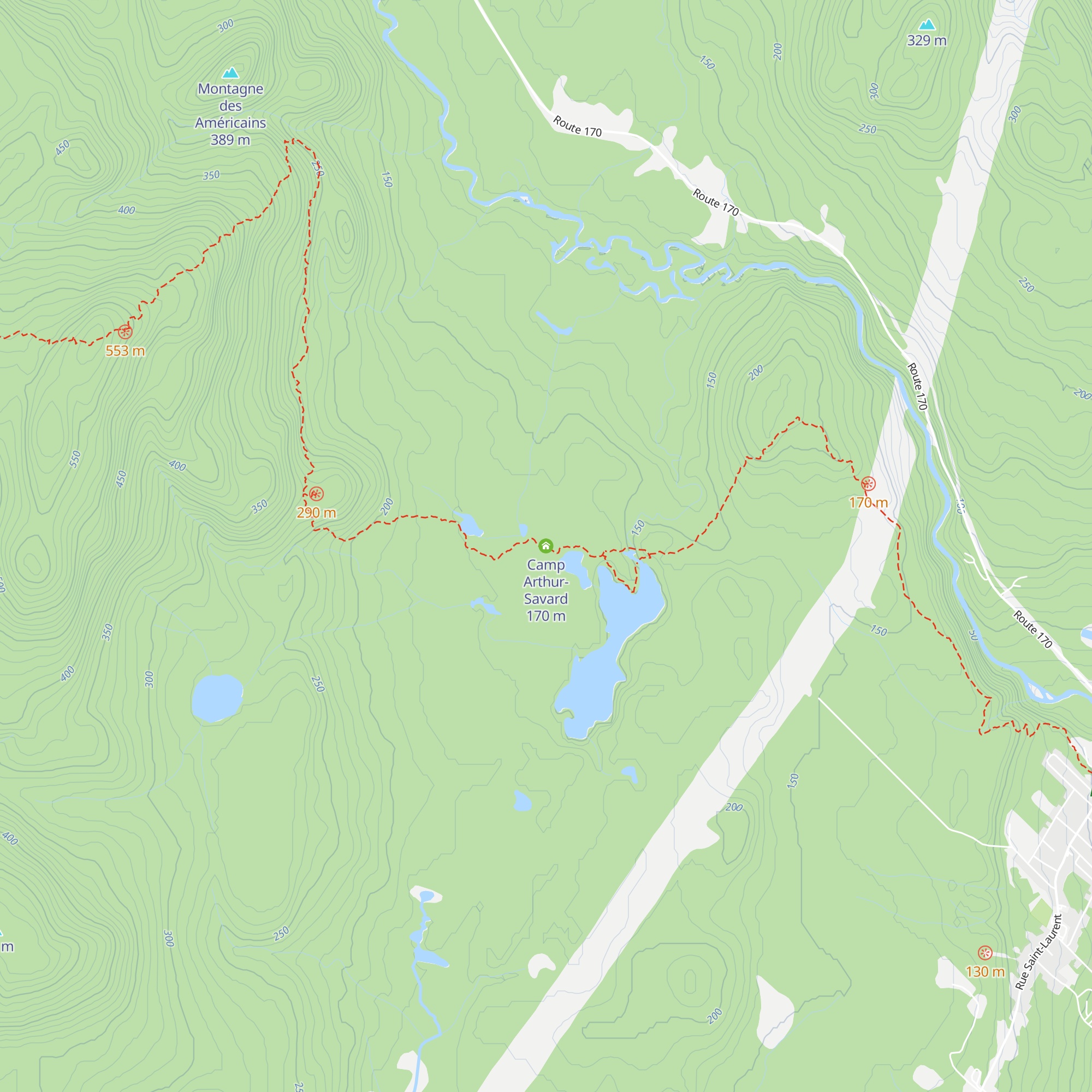 Camp Arthur-Savard map