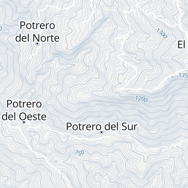 Map of Alto El Potrero