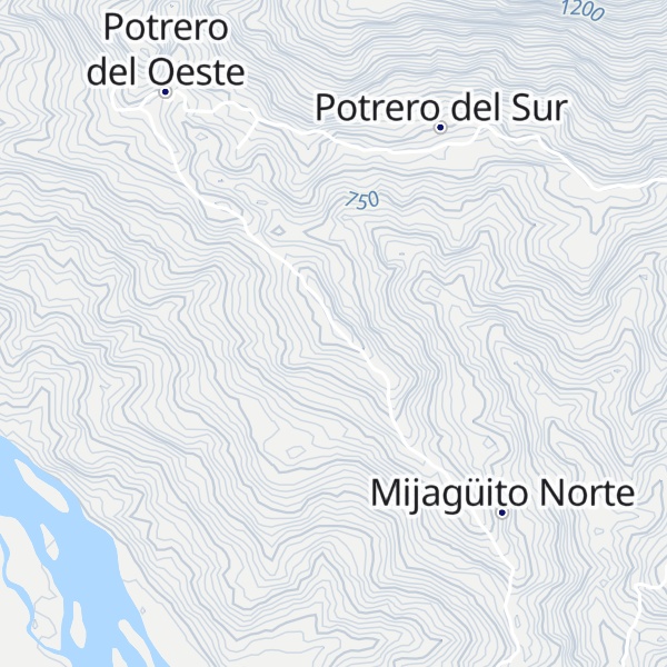 Map of Cerro Mijagüito del Norte