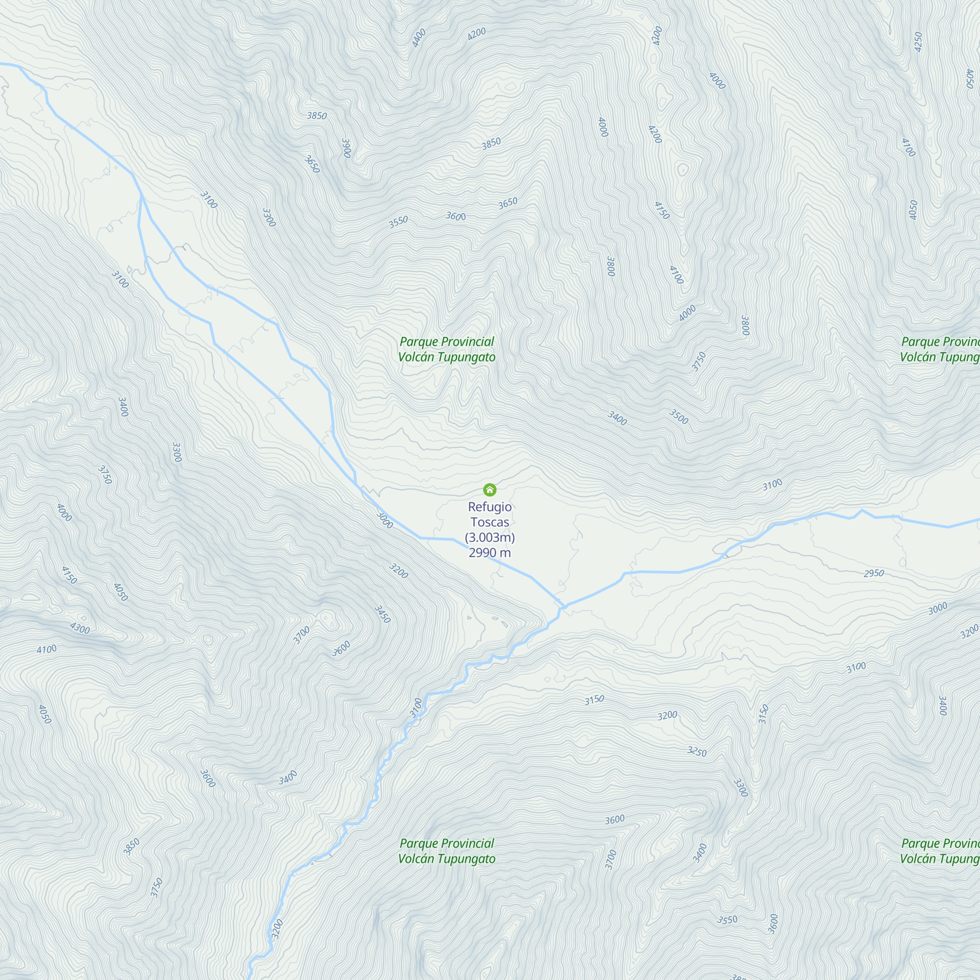 Refugio Toscas (3.003m) map