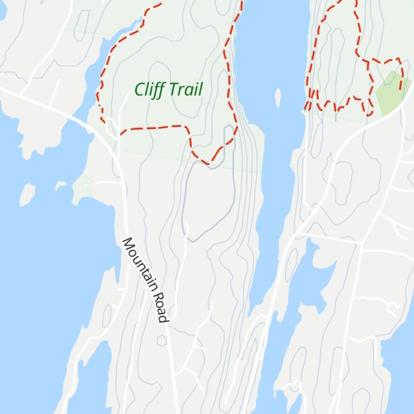 Map of Long Reach Mountain