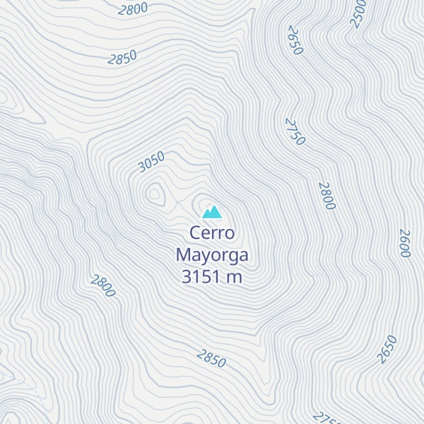 Map of Cerro Mayorga