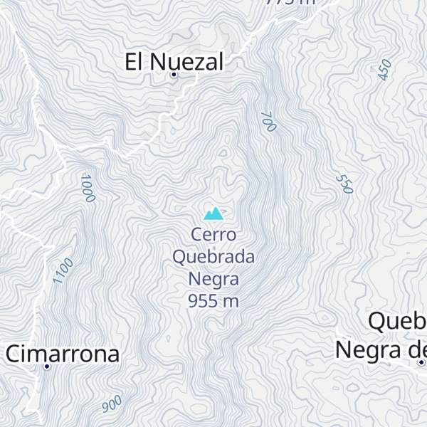 Map of Cerro Quebrada Negra