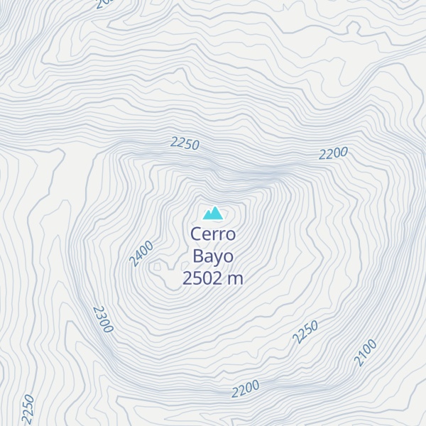 Map of Cerro Bayo