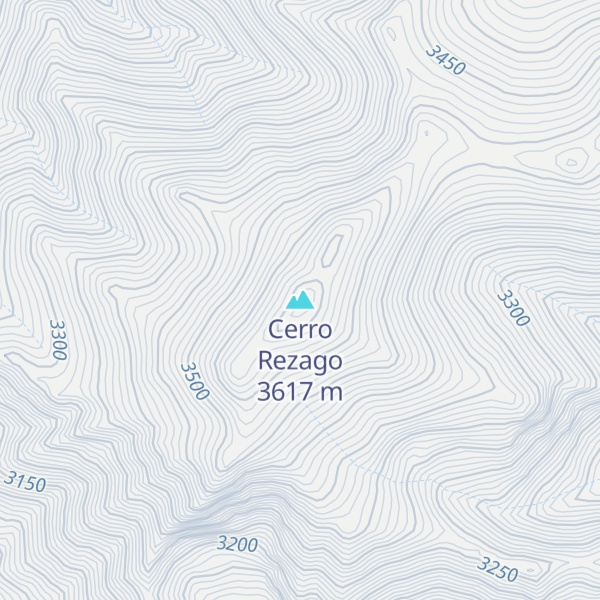 Map of Cerro Rezago
