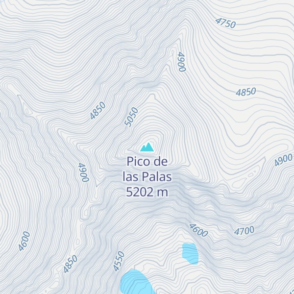 Map of Pico de las Palas