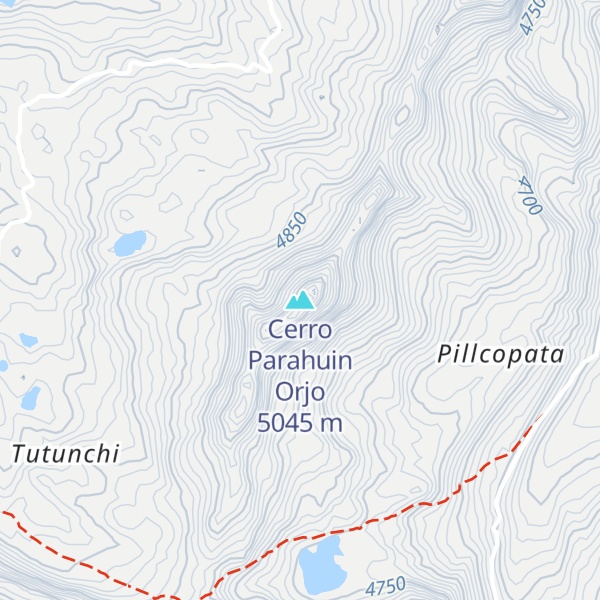 Map of Cerro Parahuin Orjo