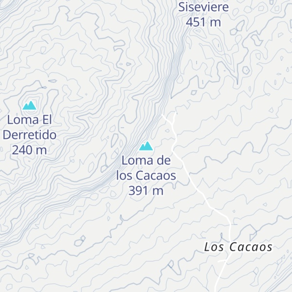 Map of Loma de los Cacaos