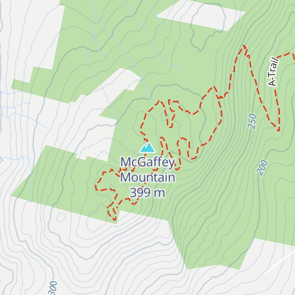 Map of McGaffey Mountain