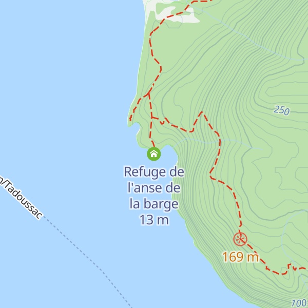 Map of Refuge de l'anse de la barge