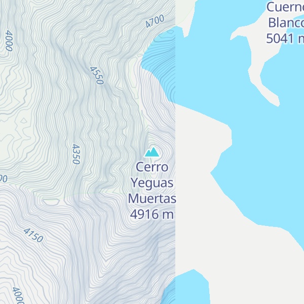 Map of Cerro Yeguas Muertas