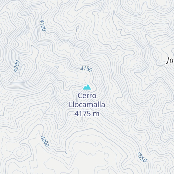 Map of Cerro Llocamalla