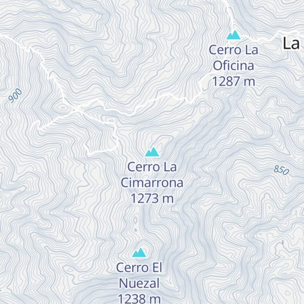 Map of Cerro La Cimarrona