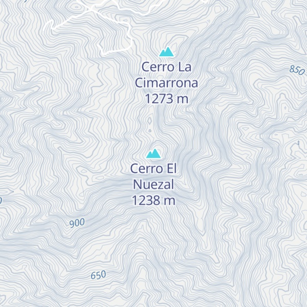 Map of Cerro El Nuezal