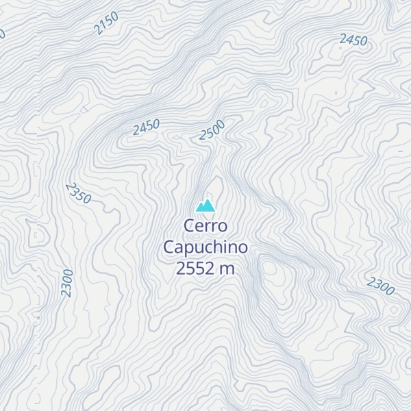 Map of Cerro Capuchino