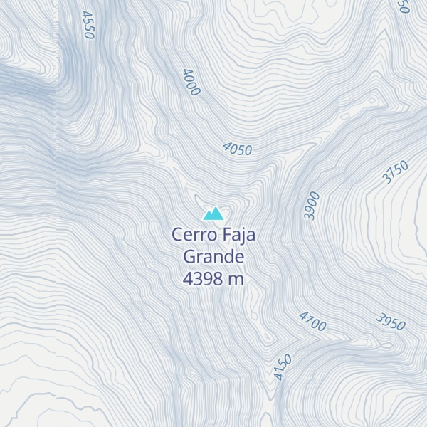 Map of Cerro Faja Grande