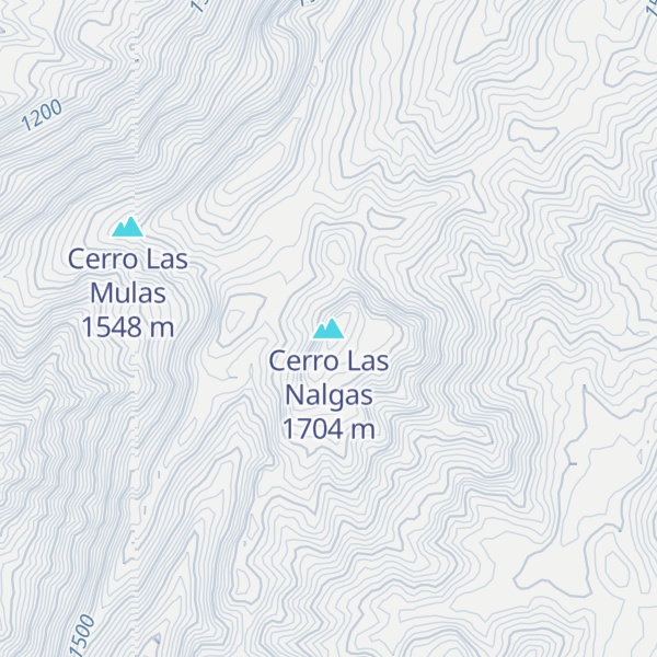 Map of Cerro Las Nalgas