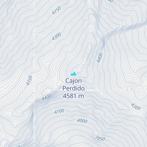 Map of Cajon Perdido