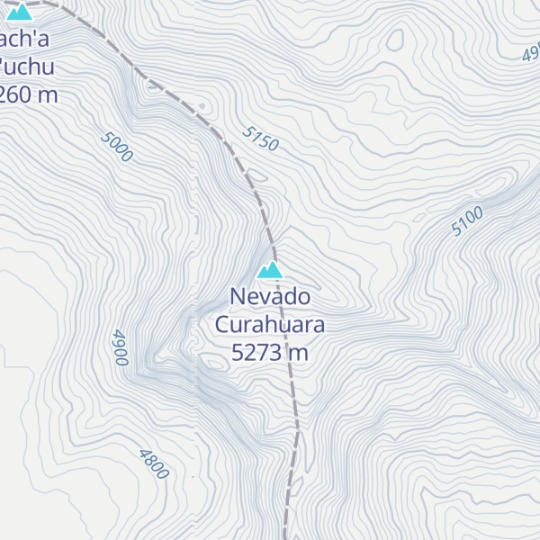 Map of Nevado Curahuara