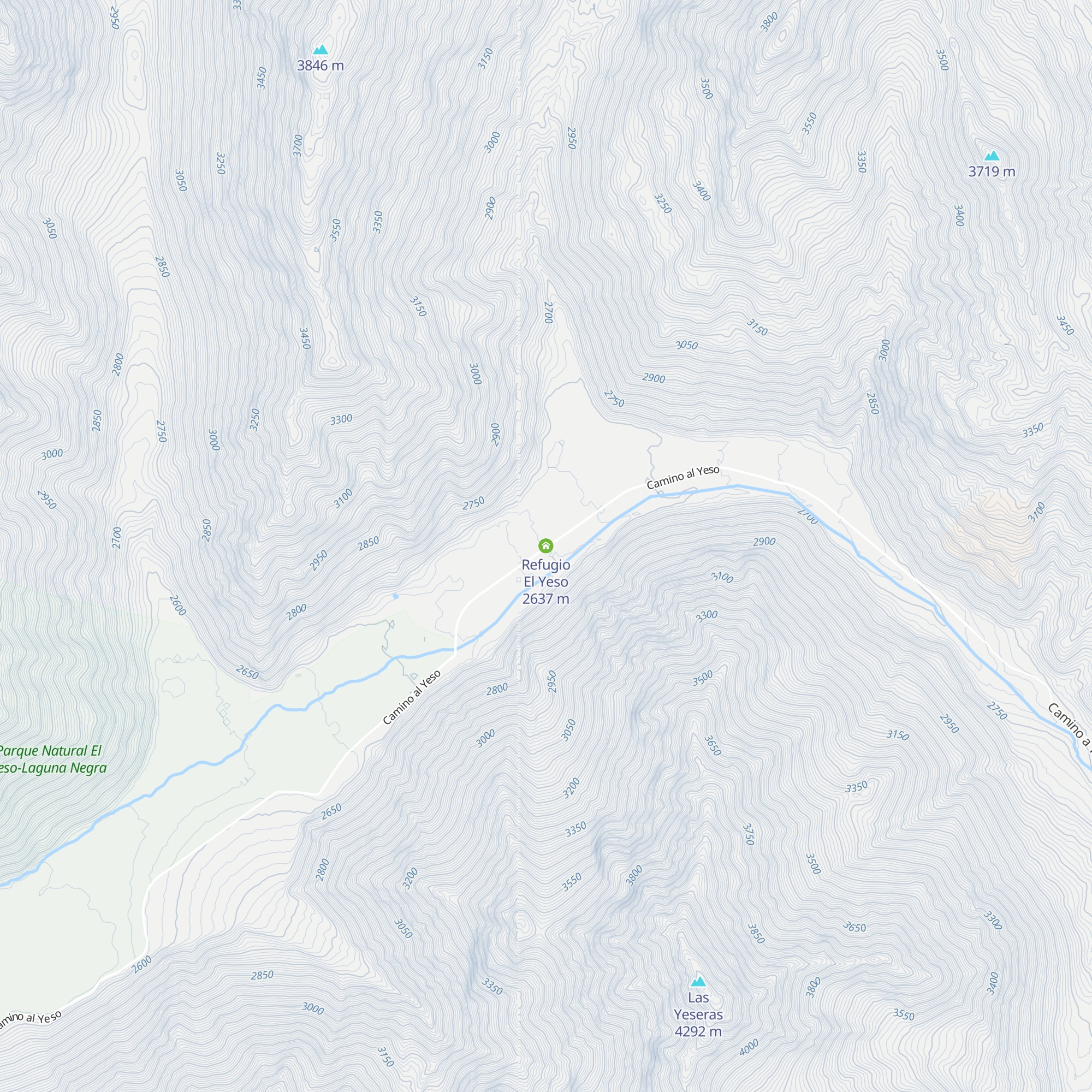 Refugio El Yeso map