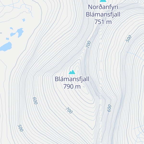 Map of Blámansfjall