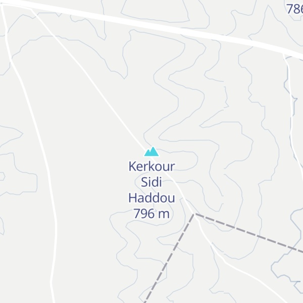 Map of Kerkour Sidi Haddou