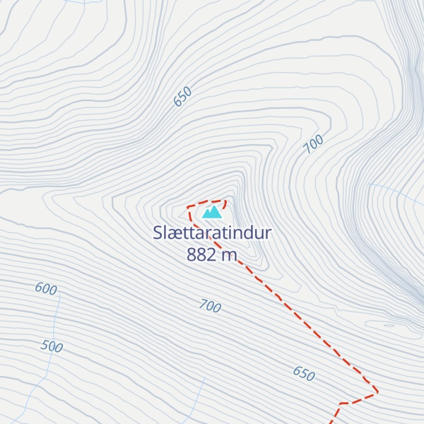 Map of Slættaratindur