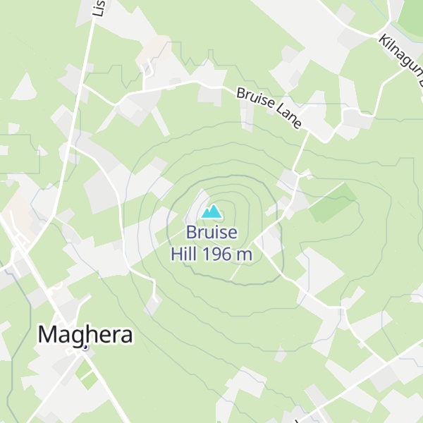 Map of Bruise Hill