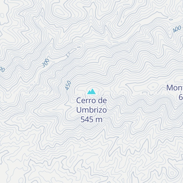 Map of Cerro de Umbrizo