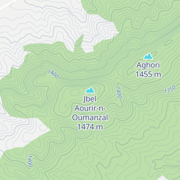 Map of Jbel Aourir-n-Oumanzal