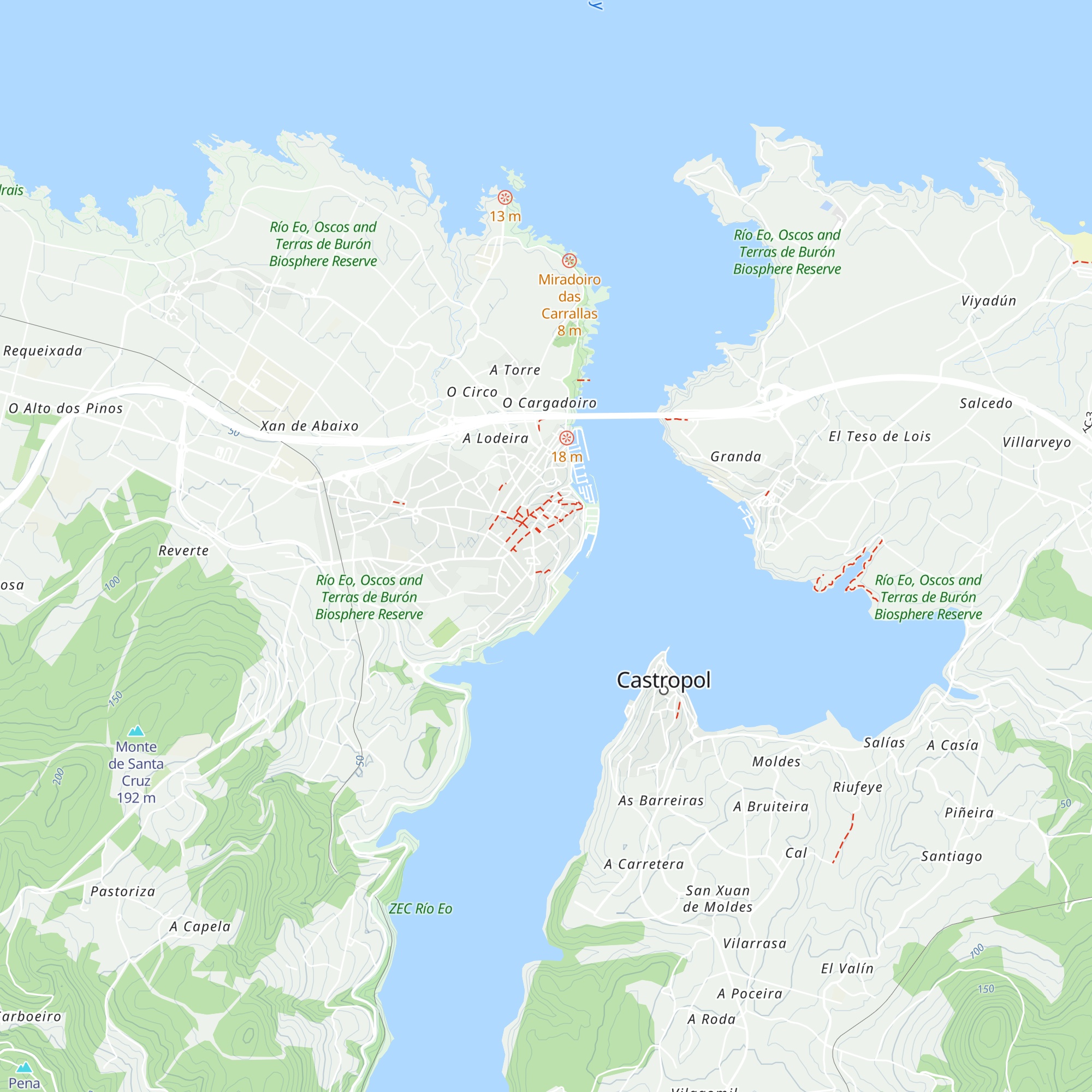 Oficina de Turismo de Ribadeo map