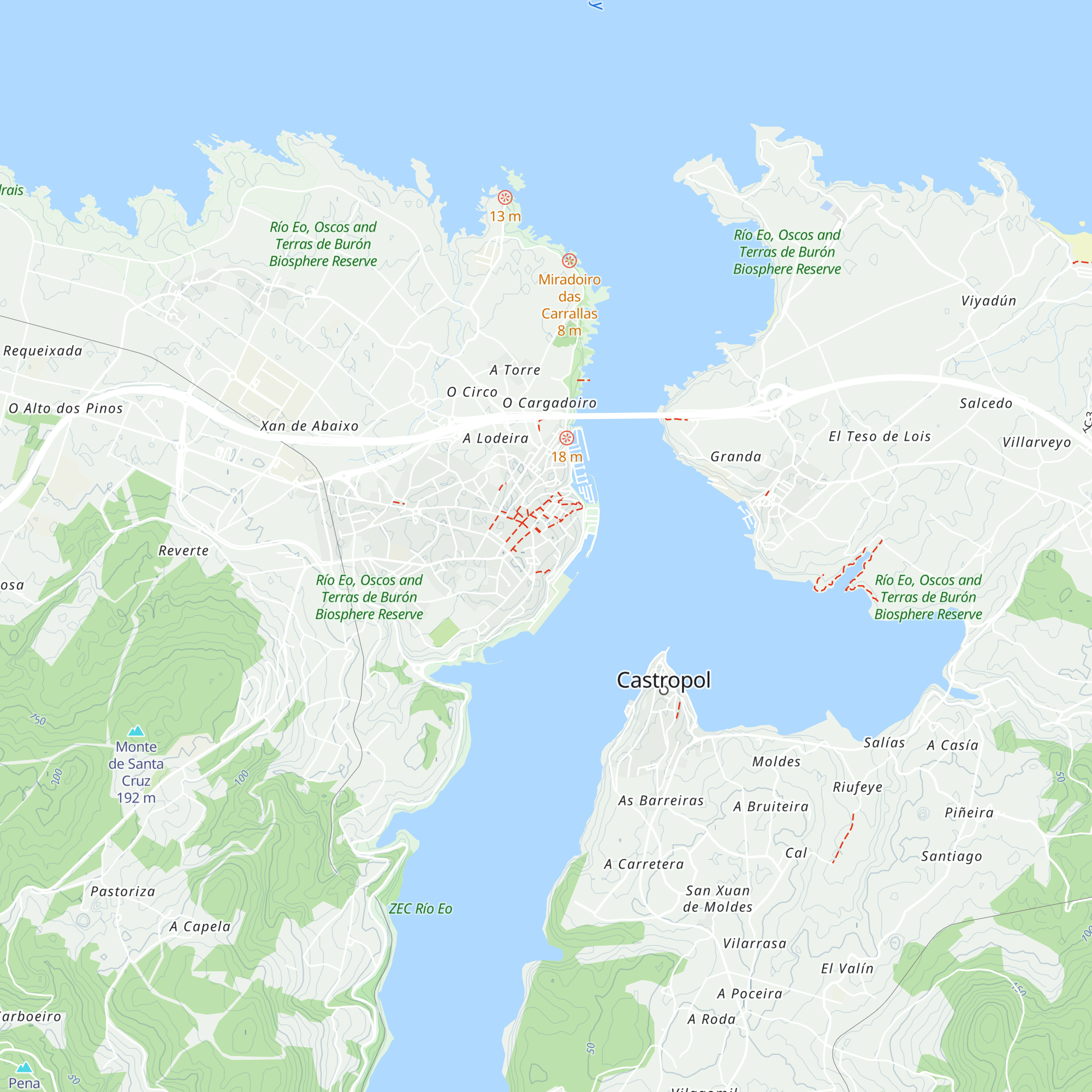 Oficina de Turismo de Ribadeo map