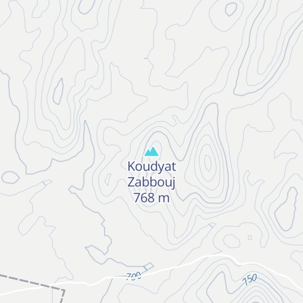 Map of Koudyat Zabbouj