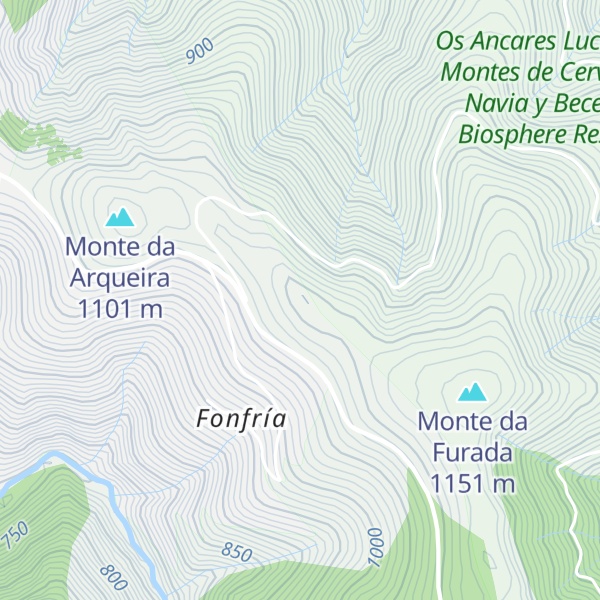 Map of Penas da Arqueira