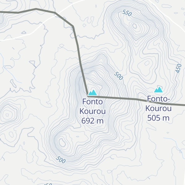 Map of Fonto Kourou