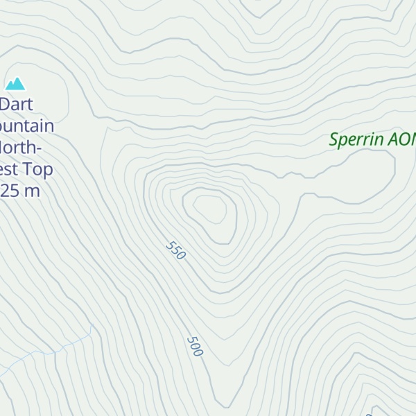 Map of Dart Mountain