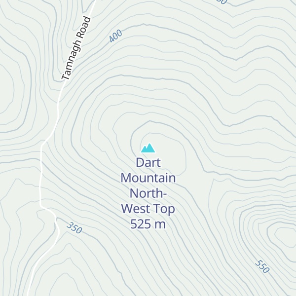 Map of Dart Mountain North-West Top