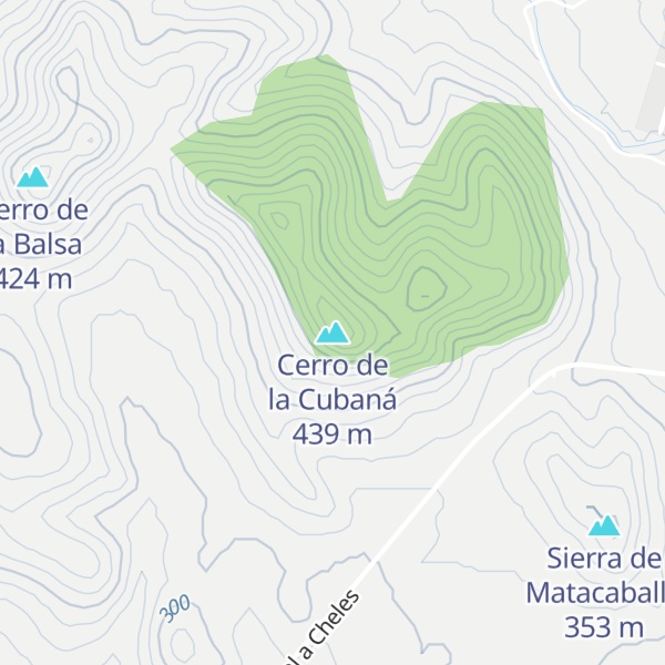 Map of Cerro de la Cubaná