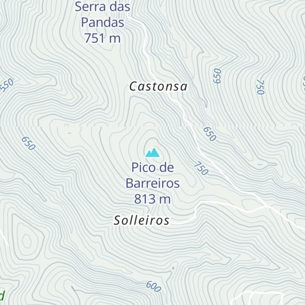 Map of Pico de Barreiros