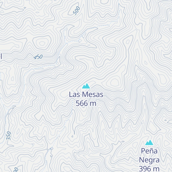 Map of Las Mesas