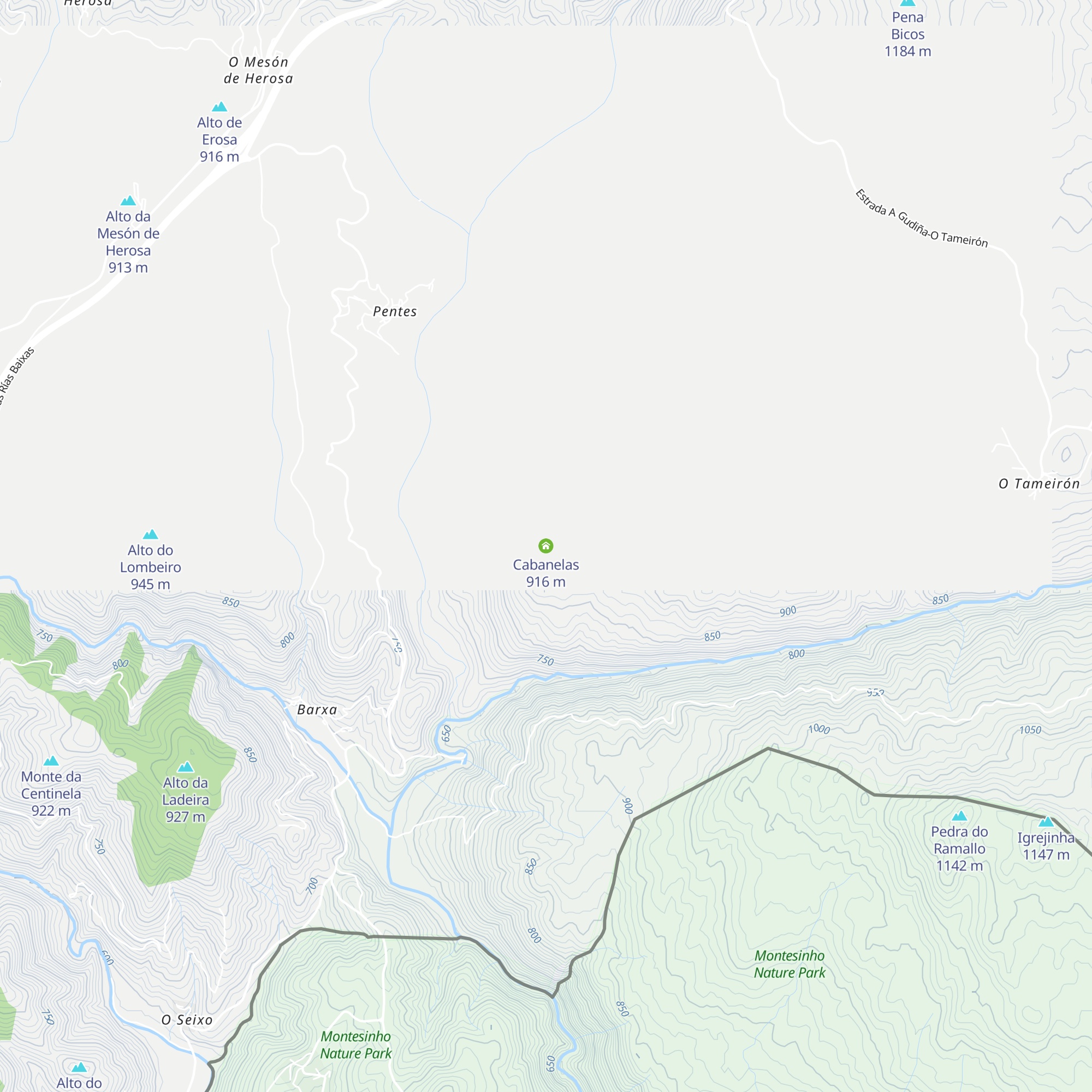 Cabanelas map