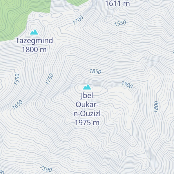 Map of Jbel Oukar-n-Ouzizl