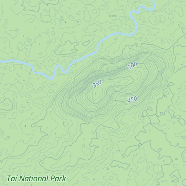Map of Mont Niénokoué