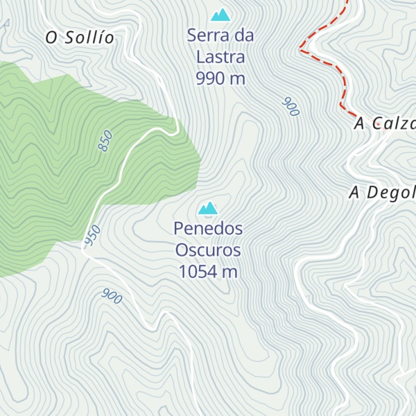 Map of Penedos Oscuros