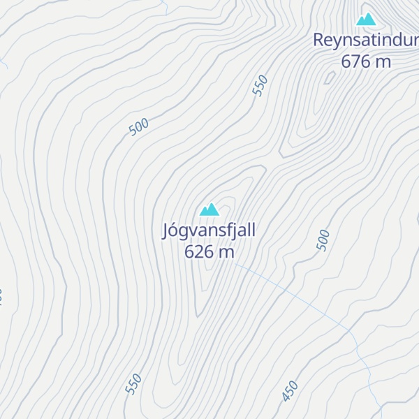 Map of Jógvansfjall