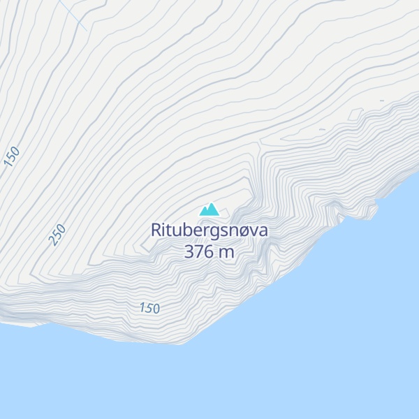 Map of Ritubergsnøva